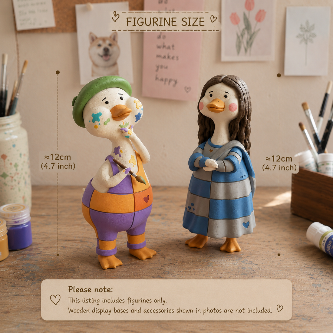 The Little Painter & Mona Lisuck – Handmade Clay Figurine Set