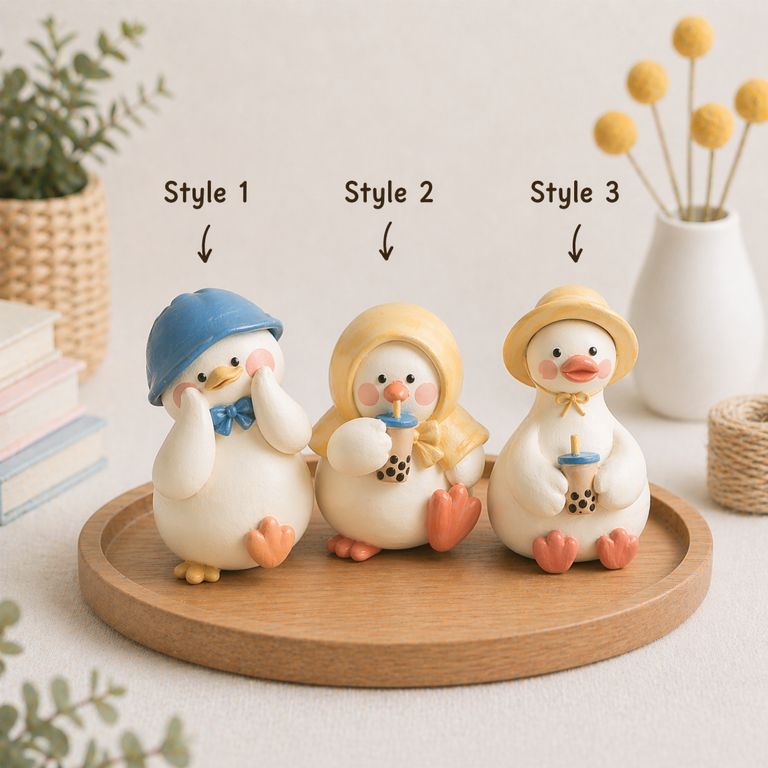 Tiny Handmade Clay Ducks – 3 Cute Styles for Your Desk