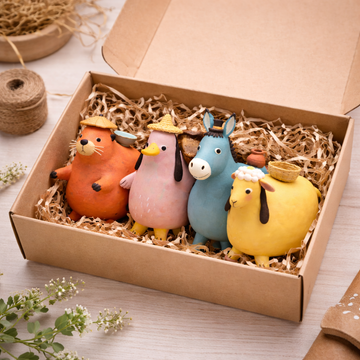 Handmade Clay Animal Figurines – Cute Farm Friends