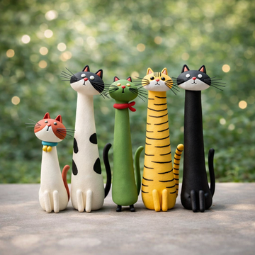 The "Tall & Judging" Cat – A Hand-Sculpted Desk Companion