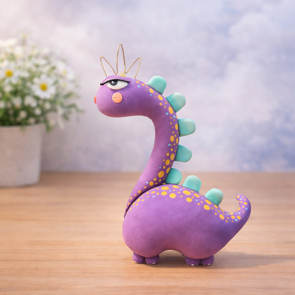 Mochi Dino – Handmade Mini Desk Companion